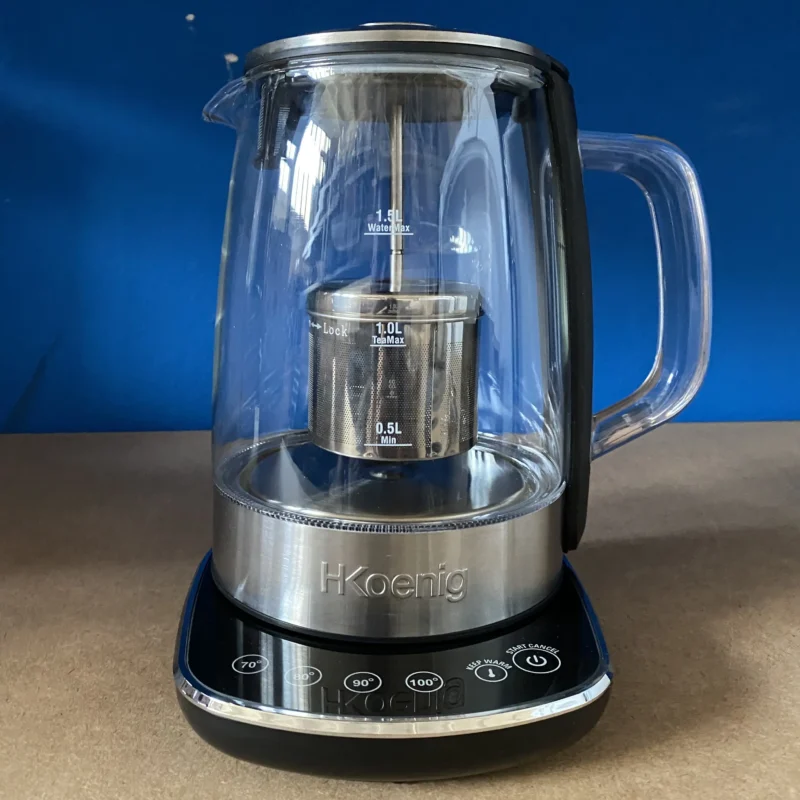 Rýchlovarná kanvica H.Koenig TI600 Electric Glass Instant T Teapot Kettle 1.5 L